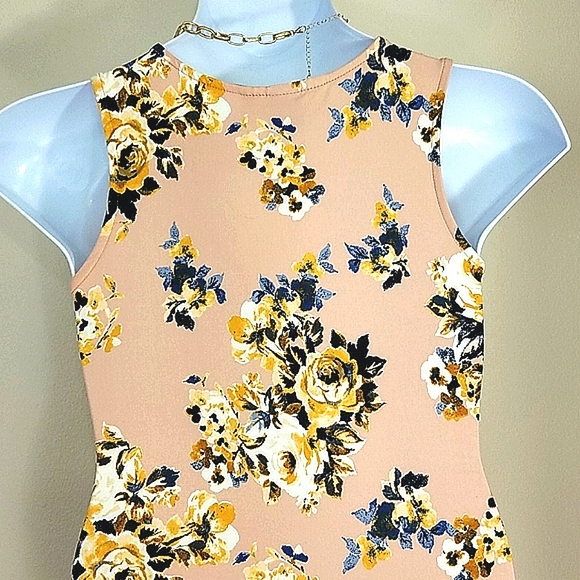 body suit tank top sleeveless Pink floral NEW - Picture 3 of 7